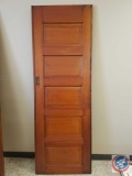 Large antique wood door with ornate lock (no key)- 89