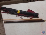 Pool stick and carrying case {{DAMAGED TIP AND SOME SCRATCHES}}