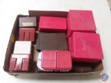 Assorted plastic ammo cases