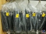 (5) Black Table Skirts, Assorted Unmarked Sizes