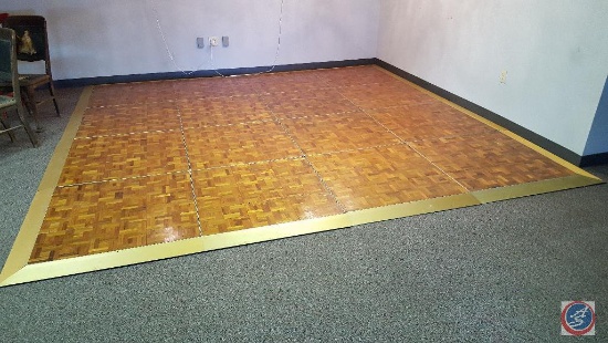 Parquet Dance Floor (16 pc.) w/ Metal Trim [CHOICE of 4]