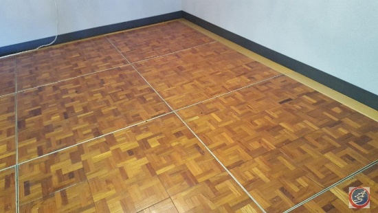 Parquet Dance Floor (16 pc.) w/ Metal Trim [CHOICE of 4]