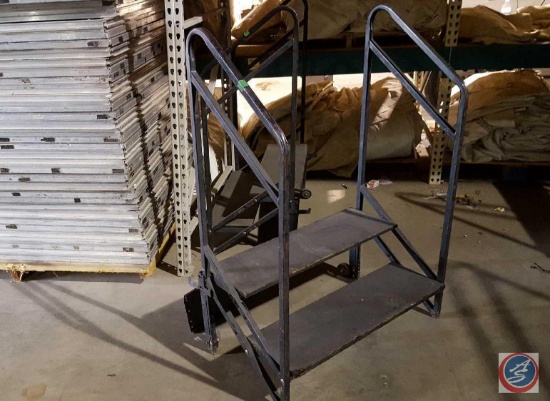 Wenger Fixed-Height 2-Step Stage Platform Stairway w/ Handrail