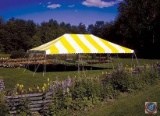 20 wide pole tent tops