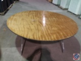 [10] 6' Round Wood Folding Tables w/ Metal Legs {SOLD 10x THE MONEY}