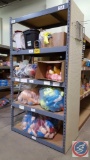 Section of 8 x 4 x 2 ft. Gray Warehouse Racking w/ Pegboard on One Side