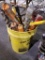 Yellow Bucket Containing Hammer Drill Bits