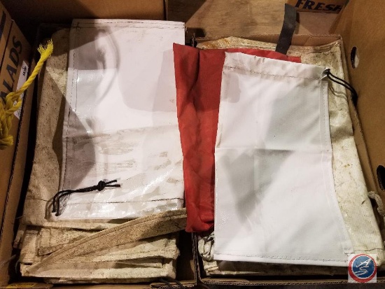 [2] Flats Containing Canvas Stake Bags, Some w/ Draw Strings