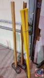 [3] Wood Handled Sledgehammers, and [2] New Lfetime Fiberglass Handles