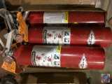 [5] Small Fire Extinguishers w/ Wall Mount Brackets