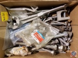 Assorted Hardware Including Galvanized Hex Nuts, Bolts, and Screws