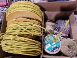[2] Boxes Containing Assorted Twine and Nylon Rope