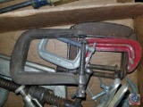 Assorted C-Clamps of Various Sizes