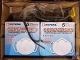 [2] Boxes of Cone Masks, and [3] Pairs of Safety Glasses