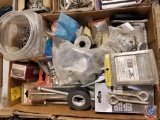Assorted Hardware Including Screw Eyes, Screws, Nails, and More
