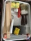 (2) flats containing paint roller, brushes, paint stirrers, caulk guns, and kitchen adhesive
