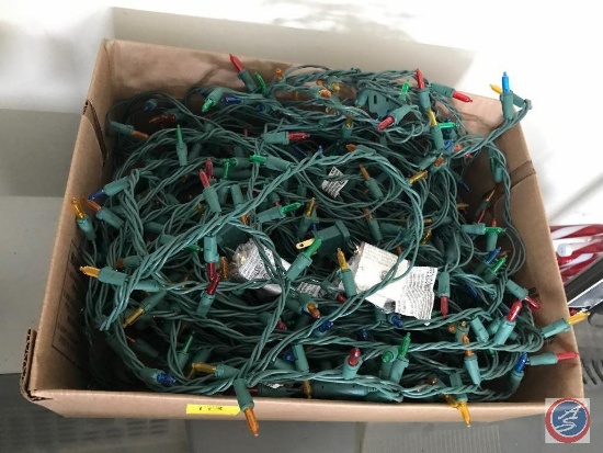 Large box containing christmas lights