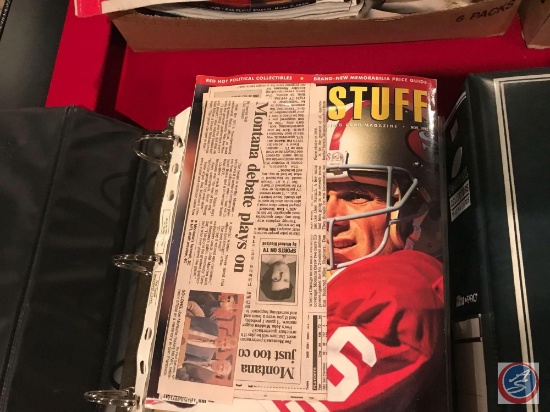 3 ring binder Football Joe Montana Memorabilia, Clippings, and all Montana