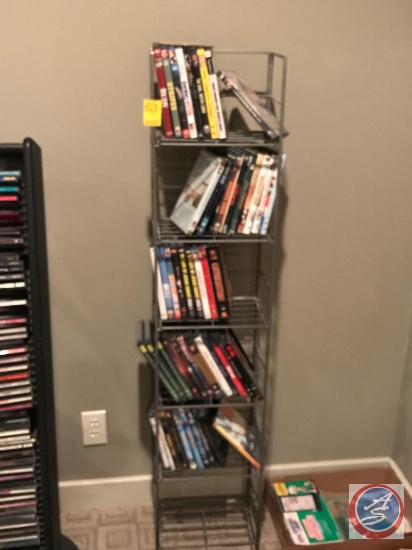 DVD Shelf with DVD's assorted