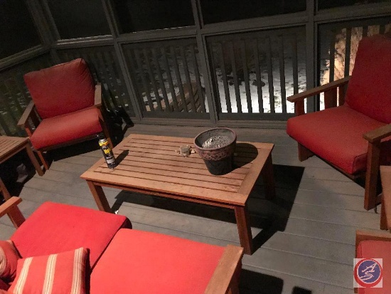 Matching outdoor patio furniture set