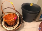 wastebaskets and wicker baskets