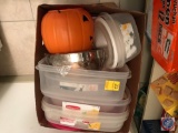 assorted plastic storage and more