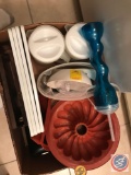 assorted plastic storage and more