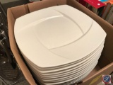 Sixteen Syracuse rectangular plates 12 inch