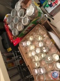 Votive candles and Ball canning jars, pints