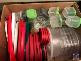 Assorted food storage containers and lids