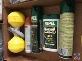 Flat contaiing Repel brand bug wipes and spray