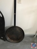Long handled cast iron pan