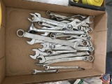 Flat containing assorted Kobalt combination wrenches