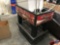 Coca Cola beverage cooler on wheels with sink sprayer faucet