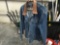 Denim jacket size xl by Upstream outdoor adventure with leather collar