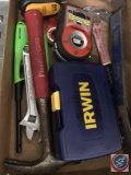 Irwin wood bit set two hammers, nail remover and a lighter, framing nails, extension cord with (2)