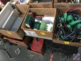 Bungee cords, xmas lights, contract writing containers