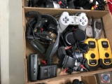 Walkie Talkies with headsets, Cobra fuzz buster, Sony Game Boy connector