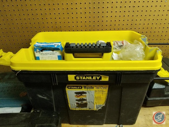 Stanley mobile tool chest with (3) removable inserts. Measures 24.4X15X16.5inches