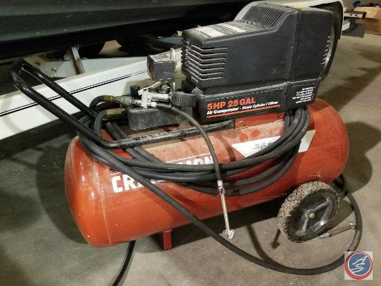 Craftsman single cylinder air compressor, 5 HP and 25 gallon. Model #919.165250