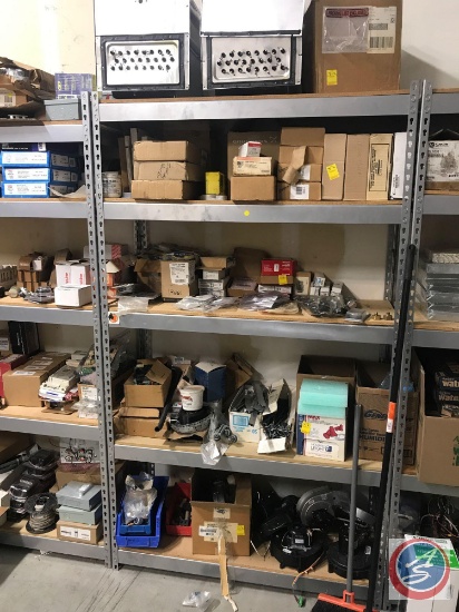 All items on shelving. Shelving not included. 2 heat exchangers, gas valves,honeywell red link