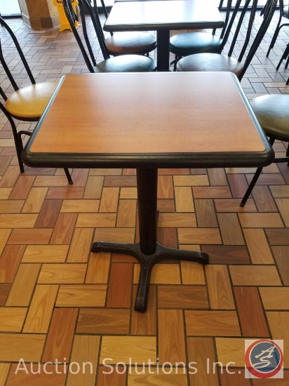 (3) single pedestal tables, measuring 2ftX1.75ftX2.5ft high. {SOLD 3 TIMES THE MONEY}