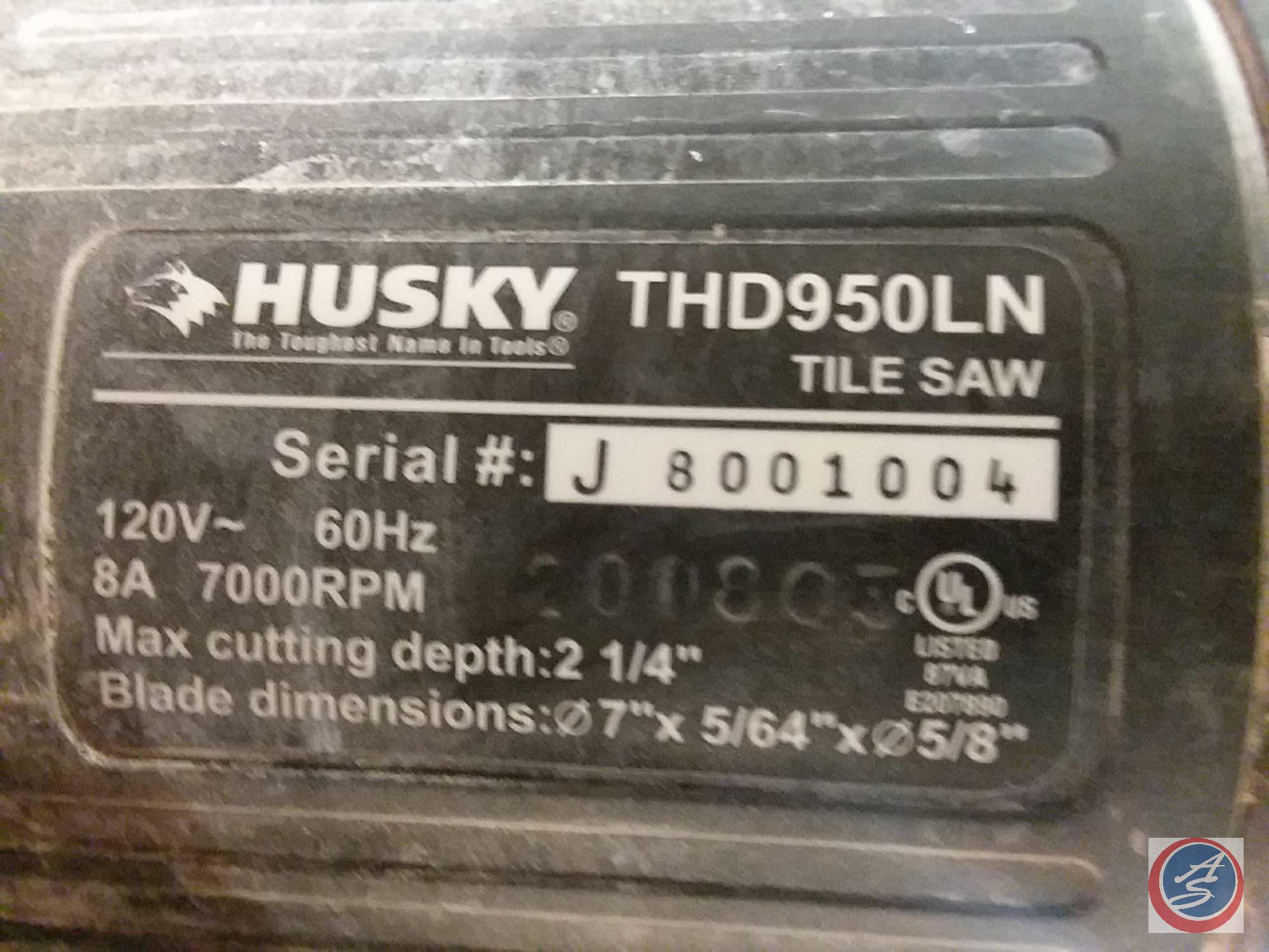 Husky tile saw (model #THD950LN), and more | Proxibid