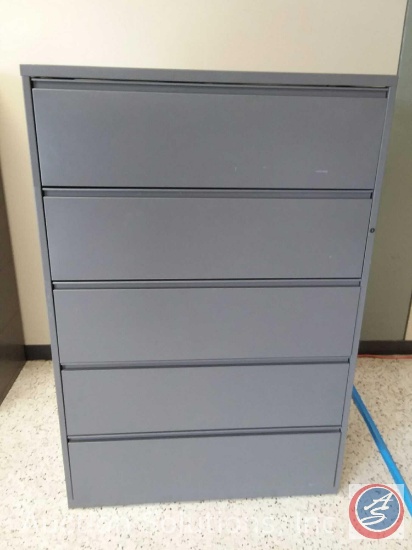 [2] 5-Drawer Metal File Cabinets (42 x 20 x 62 in.) [SOLD 2x THE MONEY]