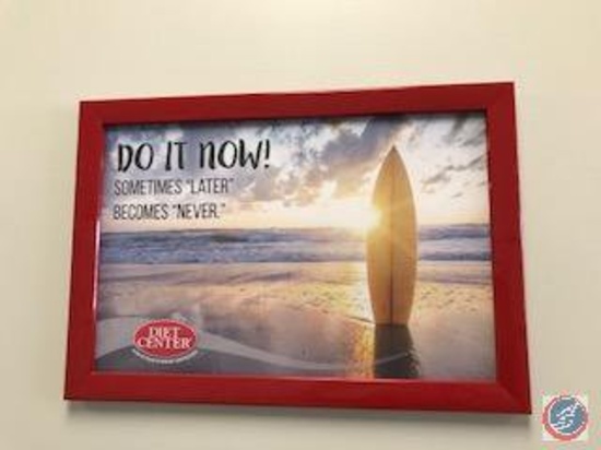 [3] Red Framed Motivational Wall Posters