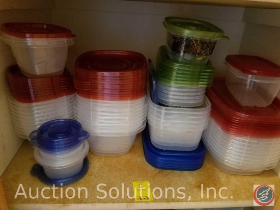 Large Variety of Plastic Storage Containers w/ Lids