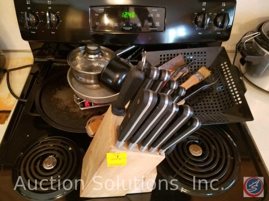 Cooks Knife Block and Blades;