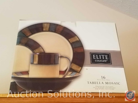 Elite Couture Tabella Mosaic Dinnerware Set for Four {{NEW IN BOX}}