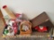 Assorted Christmas Decorations, Gift Packaging, and Cards.