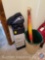 Graco Portable Crib/Play Pen in Carrying Case, Beach Umbrella and (2) Trash Cans